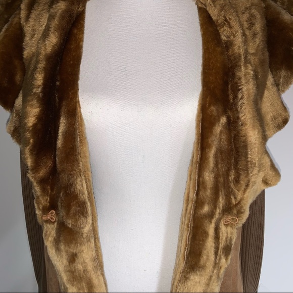 New Nygard Size XL Faux Suede Fur Jacket Sweater - Picture 4 of 9